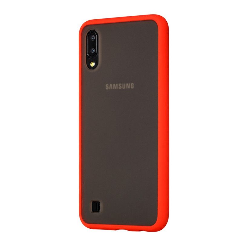 Hülle Für Samsung Galaxy A10 Schwarz Hybrid Mit Farbigen Kanten