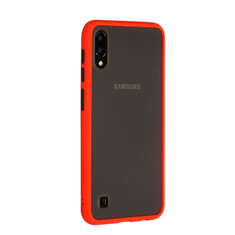 Hülle Für Samsung Galaxy A10 Schwarz Hybrid Mit Farbigen Kanten