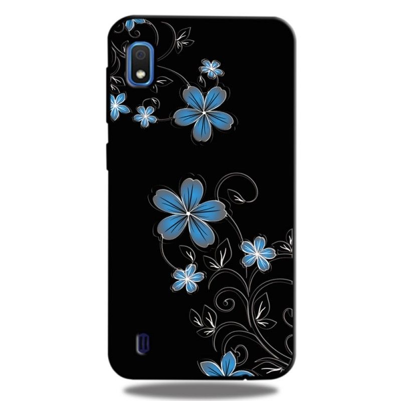 Hülle Samsung Galaxy A10 Blaue Blüten