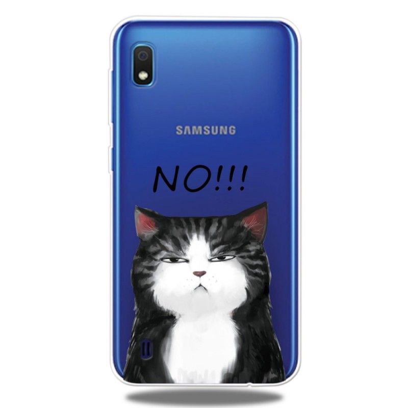 Hülle Samsung Galaxy A10 Handyhülle Die Katze. Die Nein Sagt