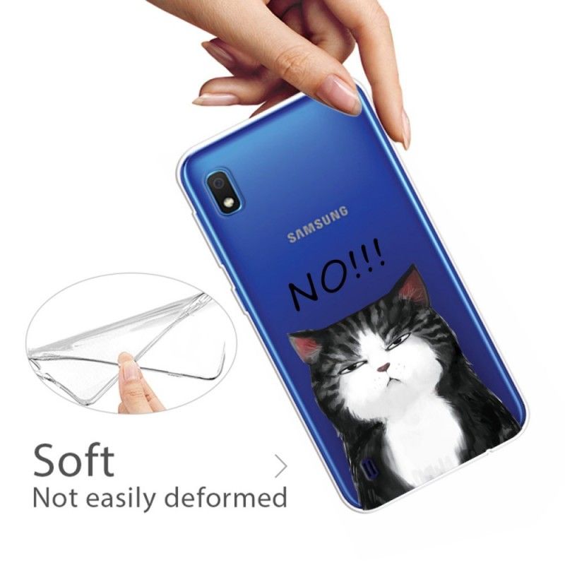 Hülle Samsung Galaxy A10 Handyhülle Die Katze. Die Nein Sagt