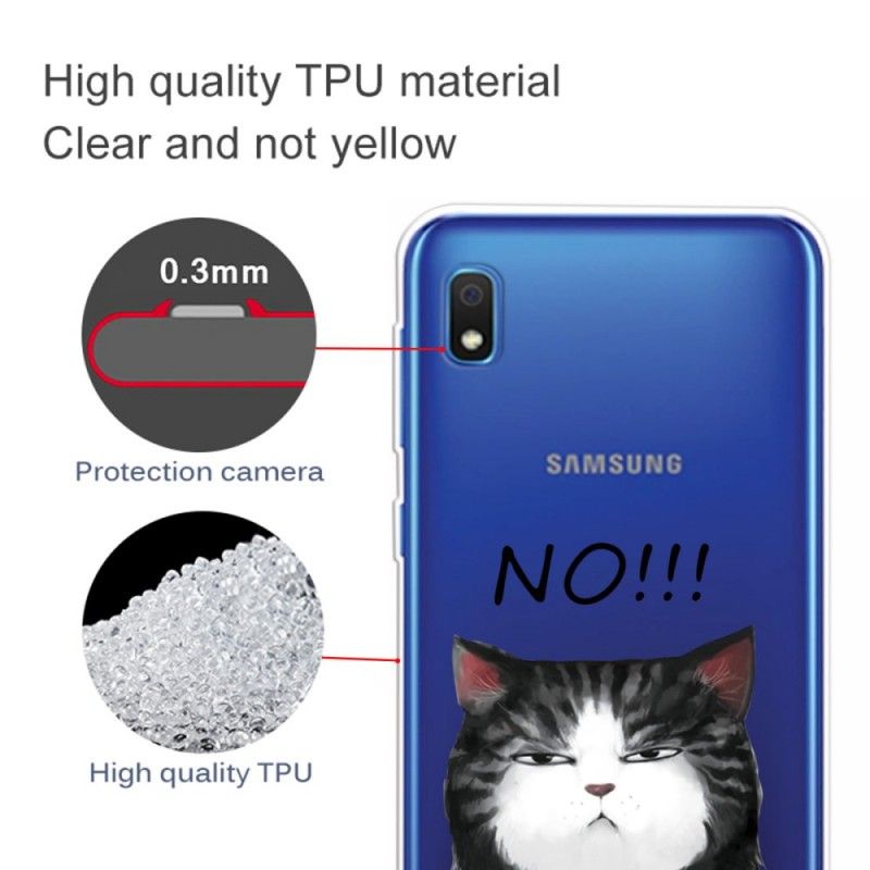 Hülle Samsung Galaxy A10 Handyhülle Die Katze. Die Nein Sagt