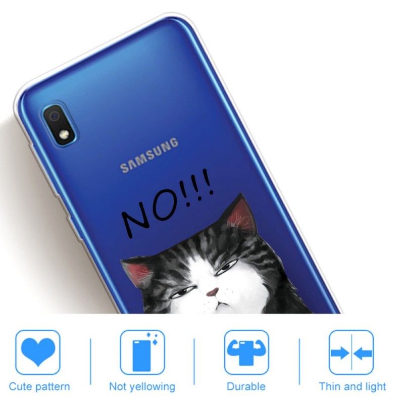 Hülle Samsung Galaxy A10 Handyhülle Die Katze. Die Nein Sagt