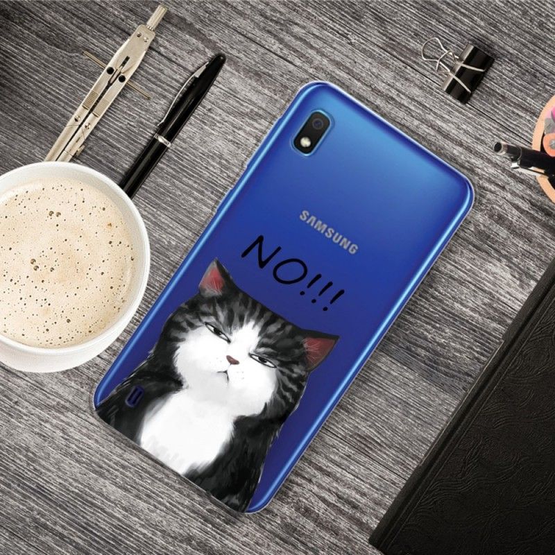 Hülle Samsung Galaxy A10 Handyhülle Die Katze. Die Nein Sagt