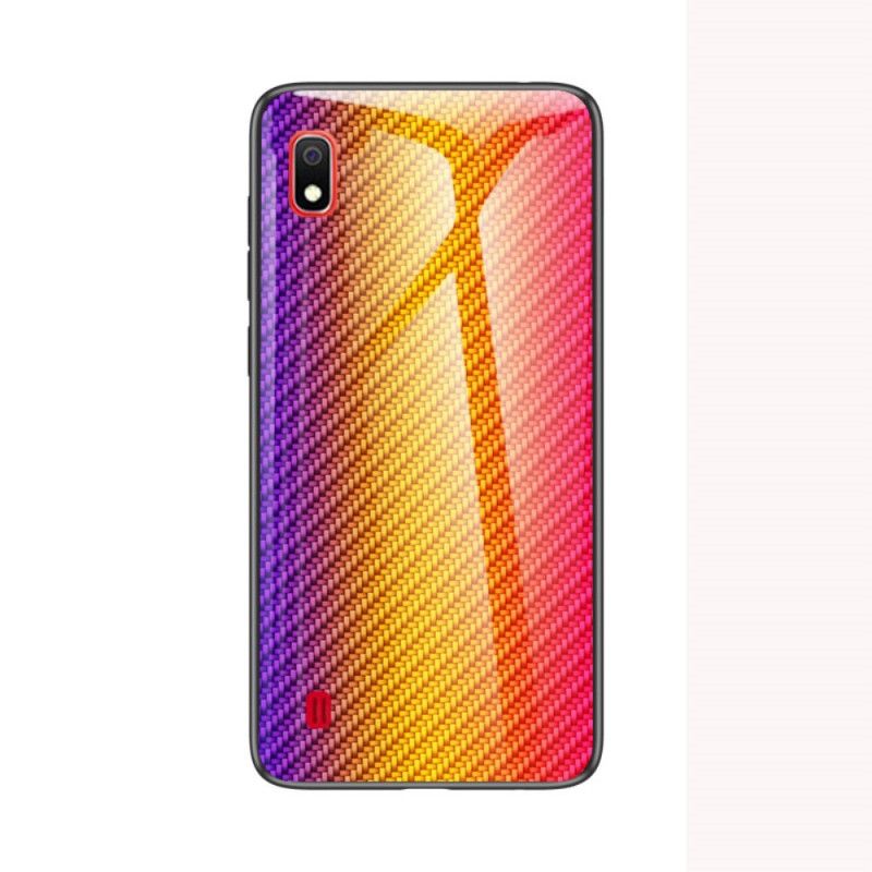 Hülle Samsung Galaxy A10 Schwarz Gehärtetes Kohlefaserglas