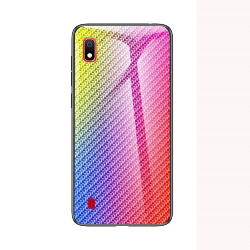 Hülle Samsung Galaxy A10 Schwarz Gehärtetes Kohlefaserglas