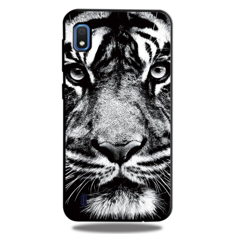 Hülle Samsung Galaxy A10 Schwarzweiss-Tiger