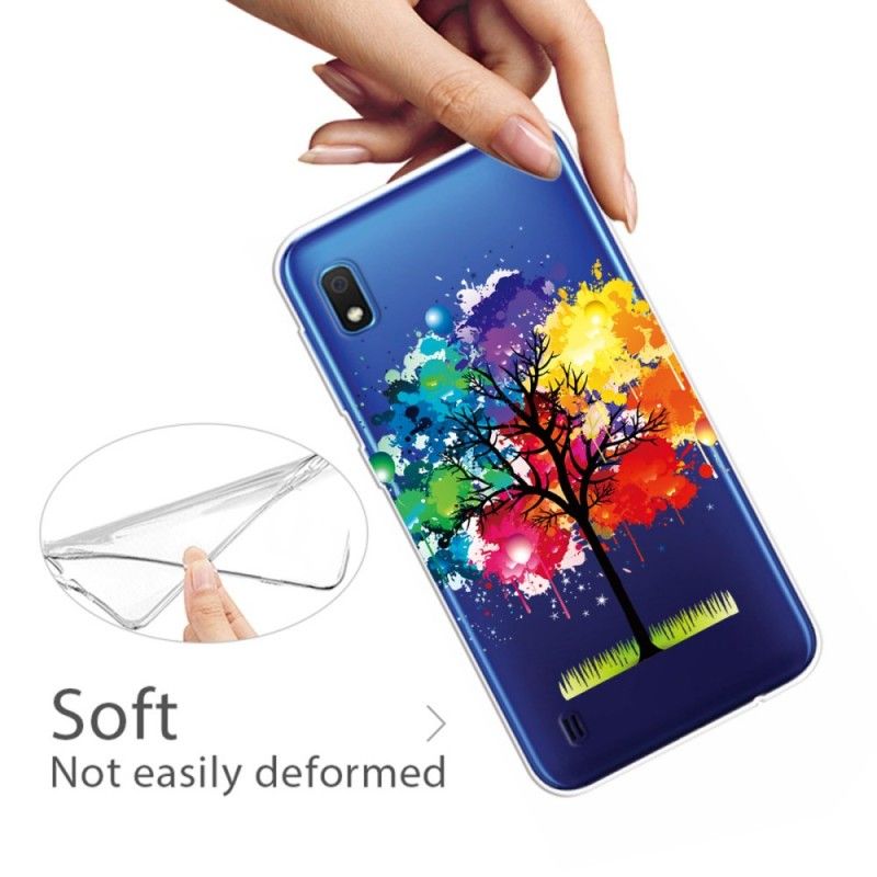 Hülle Samsung Galaxy A10 Transparenter Aquarellbaum