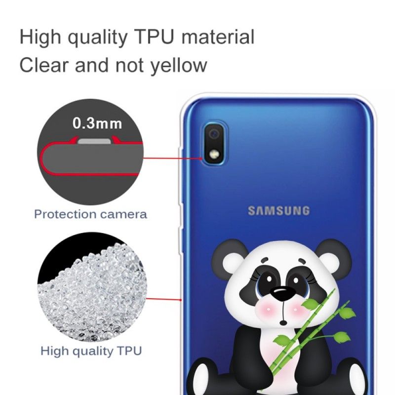 Hülle Samsung Galaxy A10 Transparenter Trauriger Panda