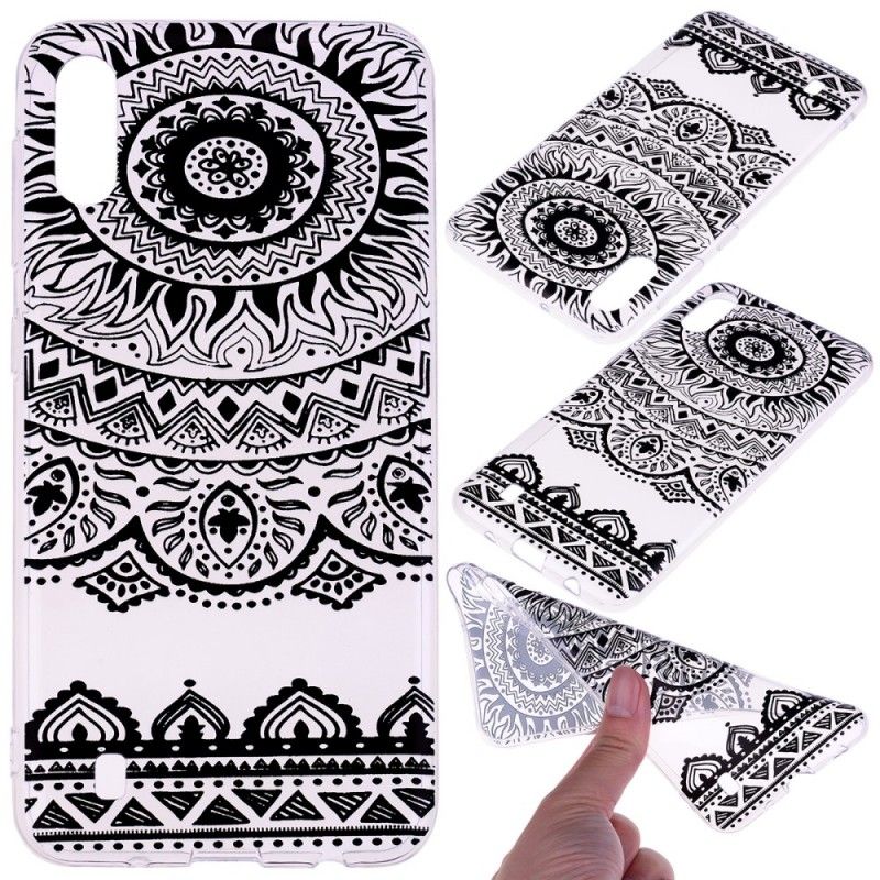 Hülle Samsung Galaxy A10 Transparentes Blumenmandala