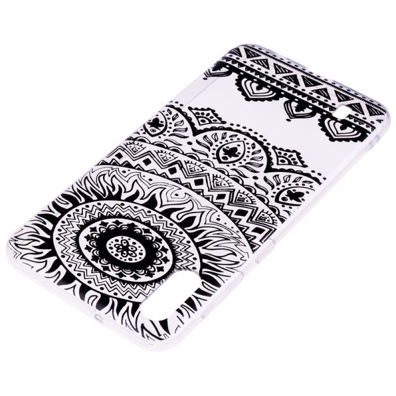 Hülle Samsung Galaxy A10 Transparentes Blumenmandala