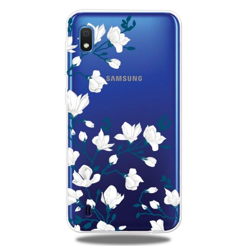 Hülle Samsung Galaxy A10 Weiße Blüten