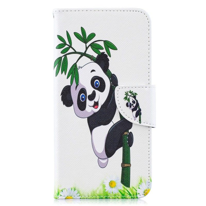 Lederhüllen Für Samsung Galaxy A10 Panda Auf Bambus