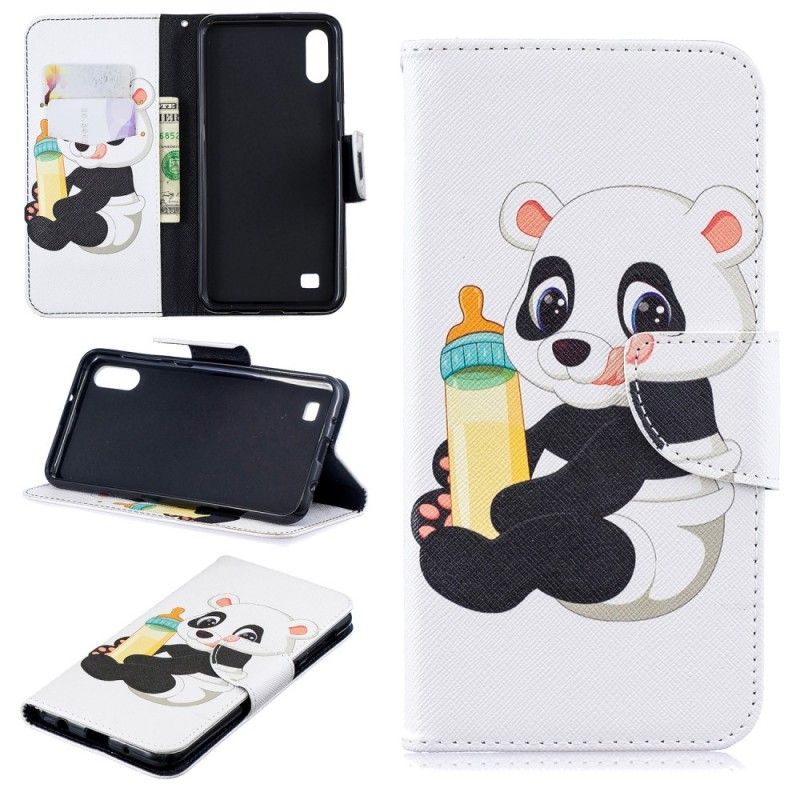 Lederhüllen Samsung Galaxy A10 Handyhülle Babypanda