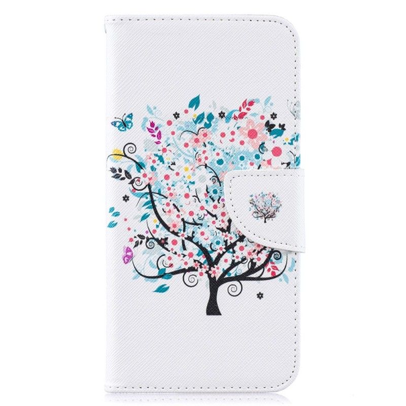 Lederhüllen Samsung Galaxy A10 Handyhülle Blühender Baum