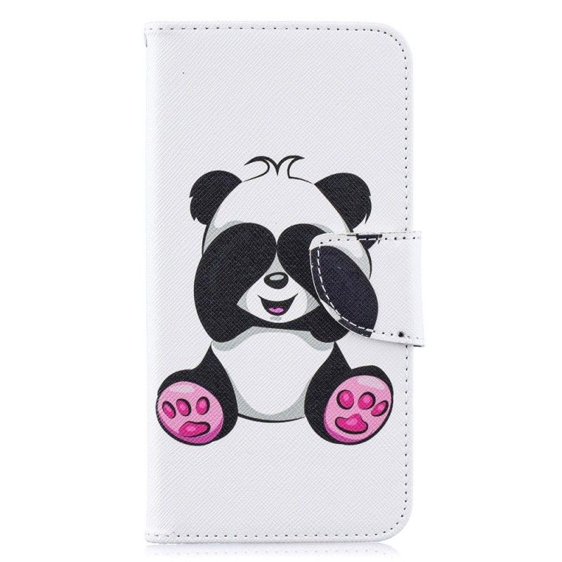 Lederhüllen Samsung Galaxy A10 Handyhülle Lustiger Panda