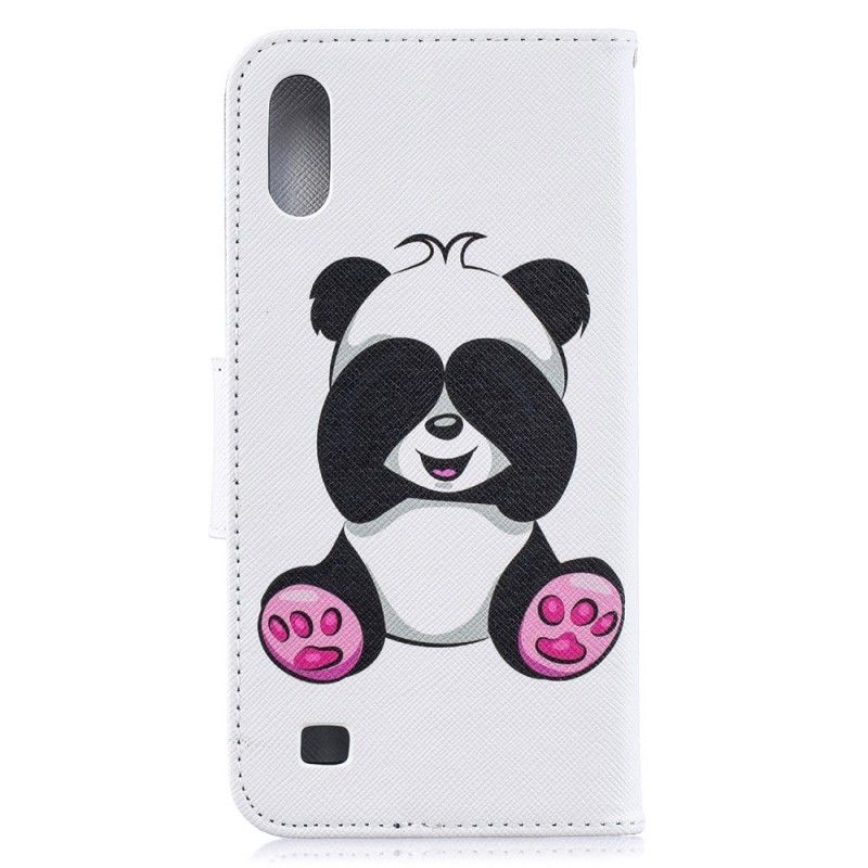 Lederhüllen Samsung Galaxy A10 Handyhülle Lustiger Panda