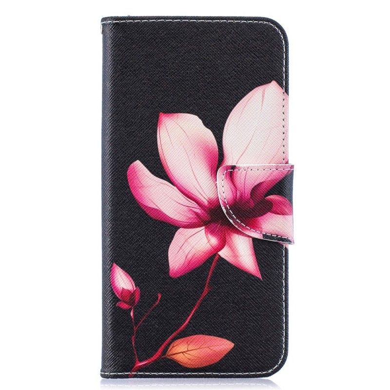 Lederhüllen Samsung Galaxy A10 Handyhülle Rosa Blume