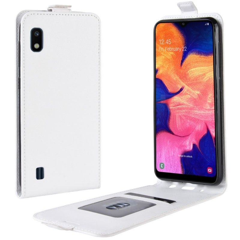 Lederhüllen Samsung Galaxy A10 Schwarz Handyhülle Faltbarer Ledereffekt