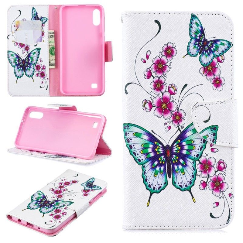 Lederhüllen Samsung Galaxy A10 Wundervolle Schmetterlinge