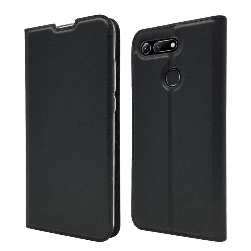 Flip Case Honor View 20 Schwarz Premium-Ledereffekt