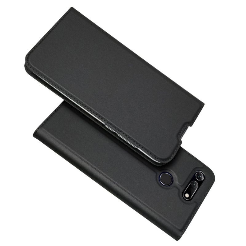 Flip Case Honor View 20 Schwarz Premium-Ledereffekt