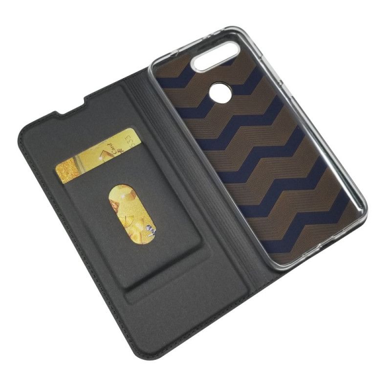 Flip Case Honor View 20 Schwarz Premium-Ledereffekt