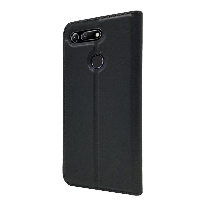 Flip Case Honor View 20 Schwarz Premium-Ledereffekt