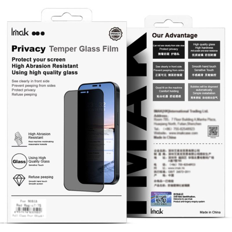 Anti-spionage-displayschutzfolie Aus Gehärtetem Glas Für Vivo V30 5g