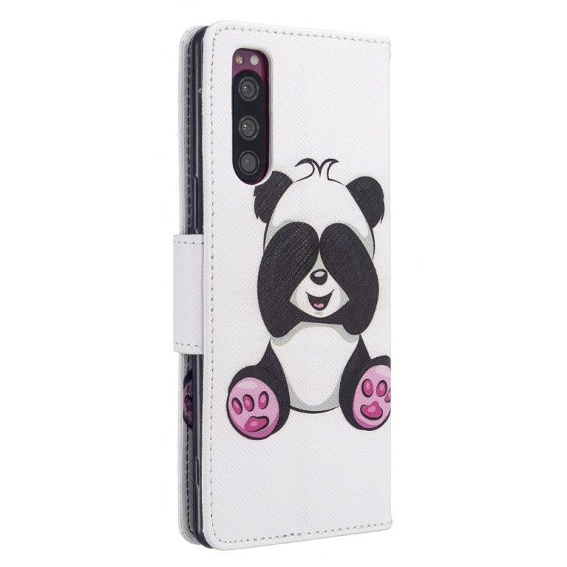Lederhüllen Sony Xperia 5 Lustiger Panda