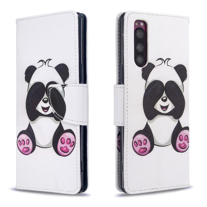 Lederhüllen Sony Xperia 5 Lustiger Panda