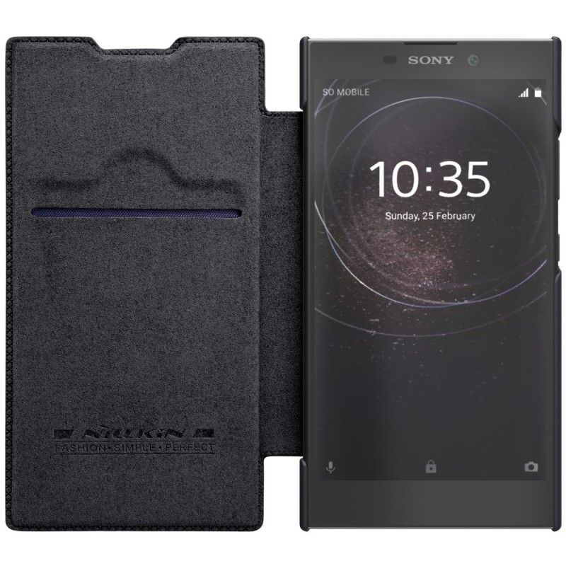 Flip Case Sony Xperia L2 Schwarz Handyhülle Nillkin-Qin-Serie