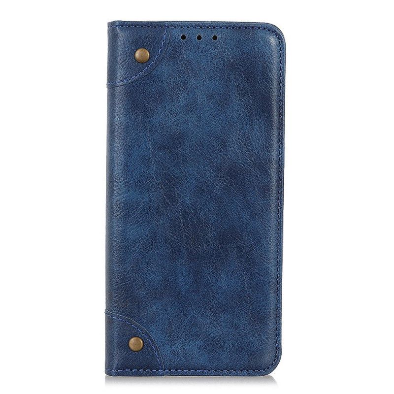 Flip Case Samsung Galaxy Note 10 Lite Schwarz Vintage Nietversion