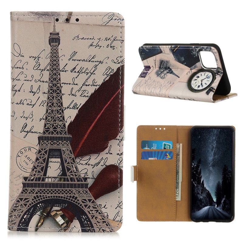 Lederhüllen Für Samsung Galaxy Note 10 Lite Eiffelturm Des Dichters