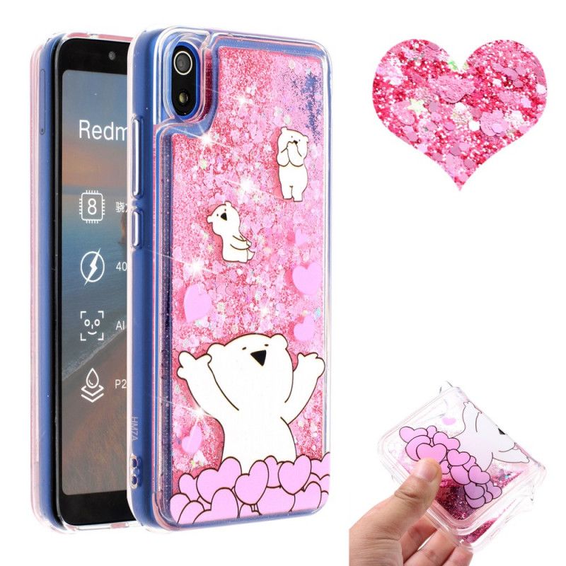Hülle Xiaomi Redmi 7A Handyhülle Glitzerbären