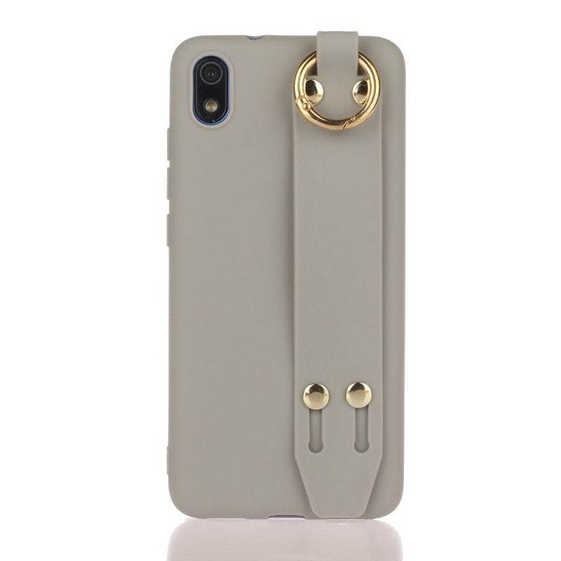 Hülle Xiaomi Redmi 7A Rot Silikon Mit Tragegurt