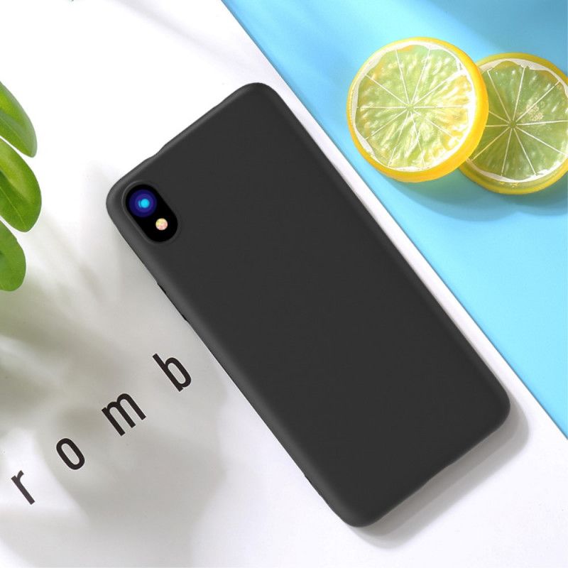 Hülle Xiaomi Redmi 7A Schwarz Flüssiges Silikon Auf X-Ebene