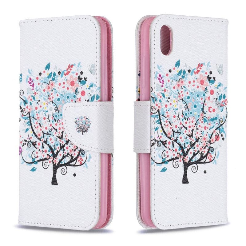 Lederhüllen Xiaomi Redmi 7A Handyhülle Blühender Baum