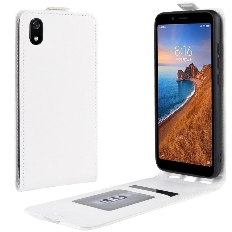 Lederhüllen Xiaomi Redmi 7A Schwarz Faltbarer Ledereffekt
