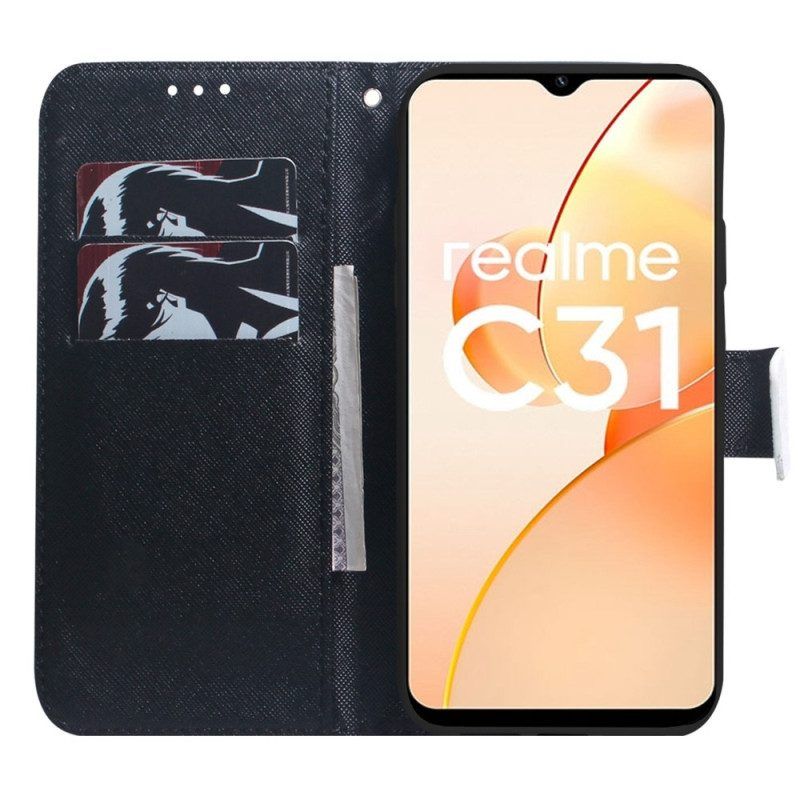 Flip Case Für Realme C35 Berühren Sie Nicht Mein Telefon