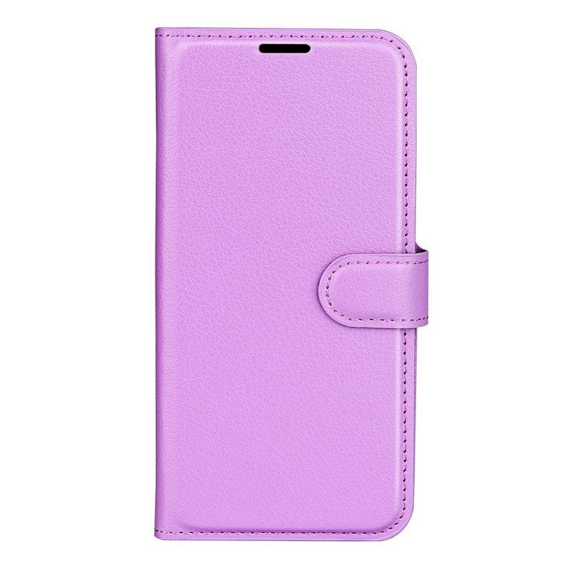 Flip Case Für Realme C35 Litschi-textur