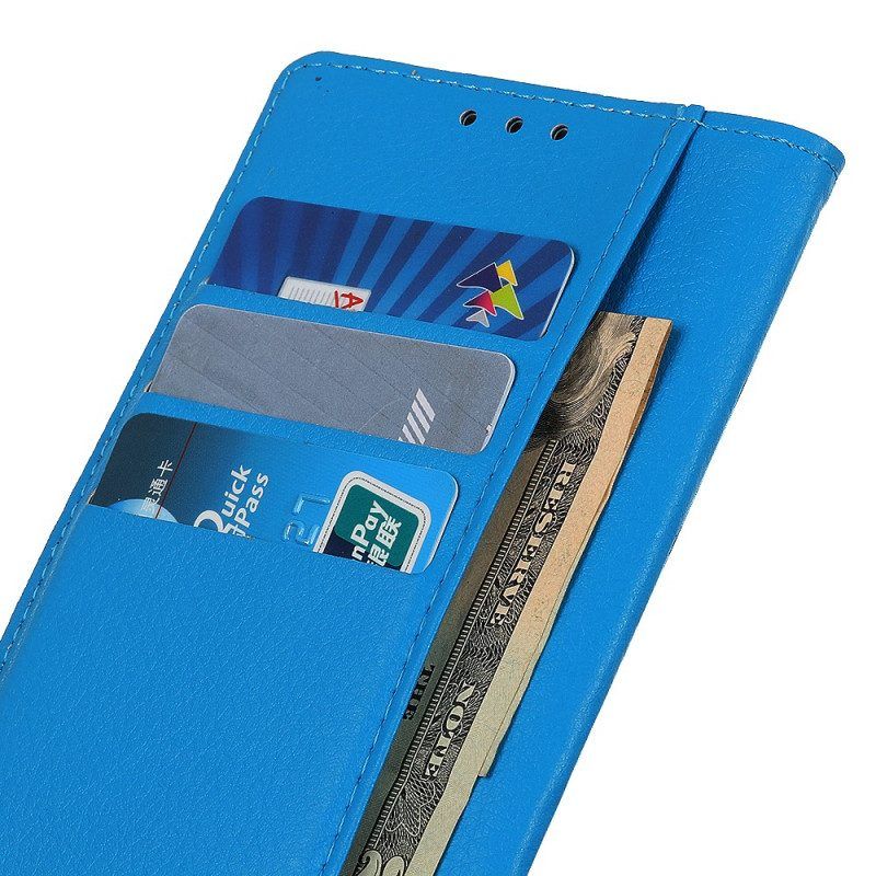 Flip Case Für Realme C35 Litschi-textur