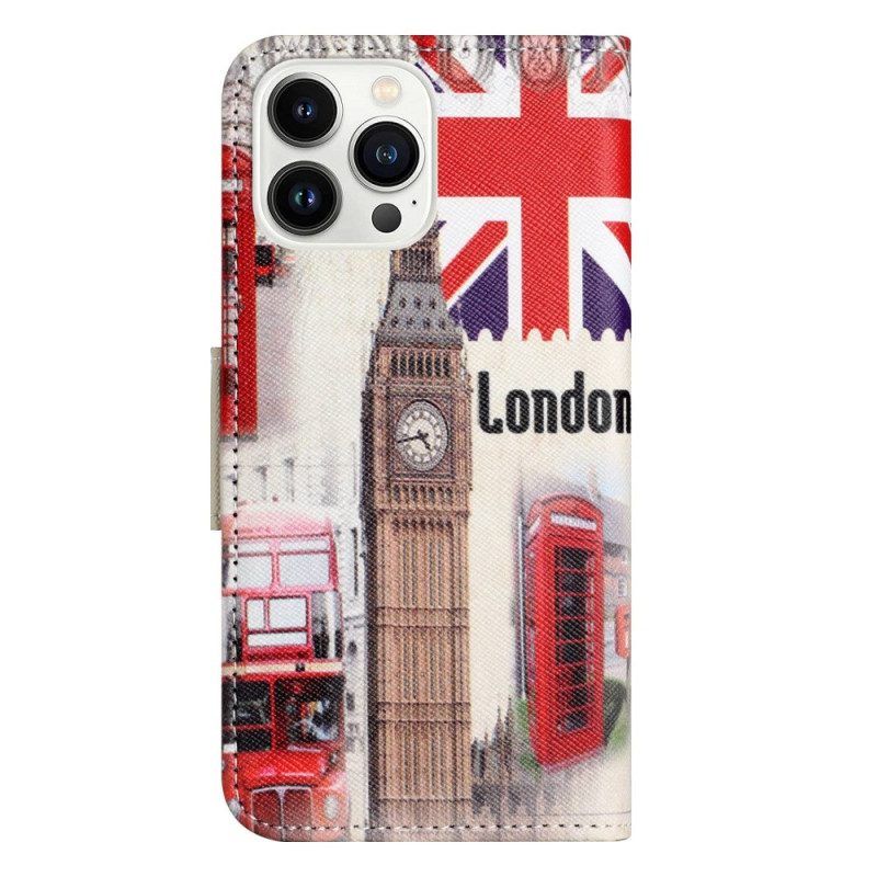 Flip Case Für iPhone 14 Pro London-reise