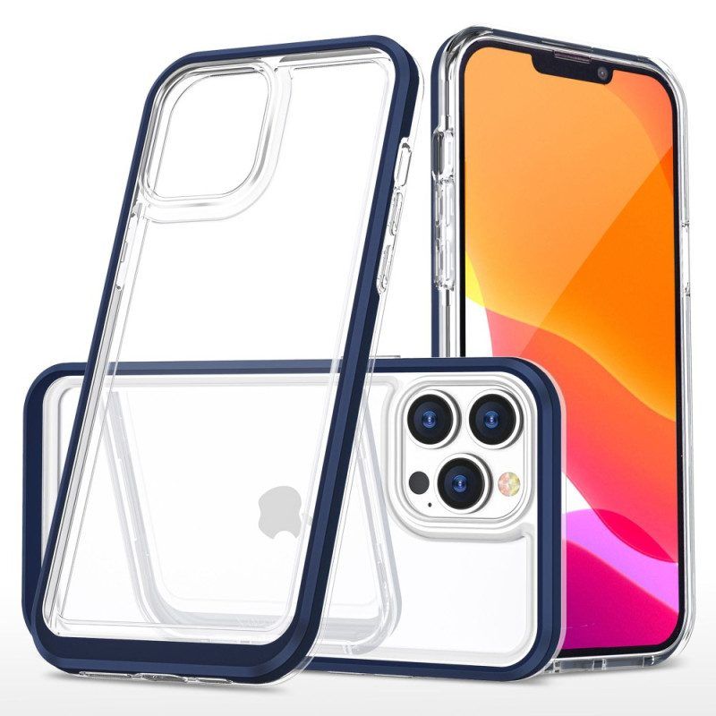 Handyhülle Für iPhone 14 Pro Kristallfarbene Kanten