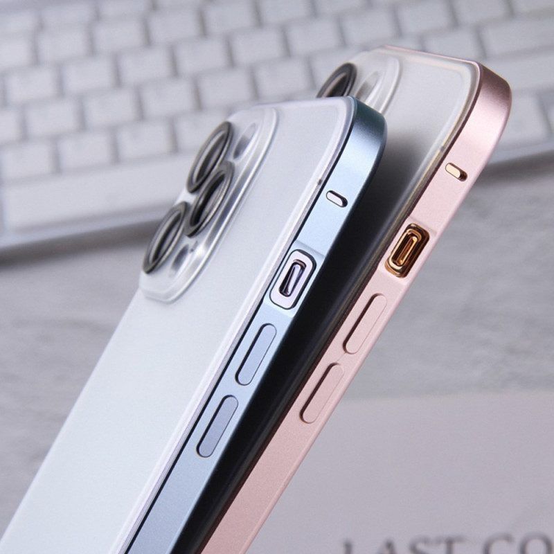 Handyhülle Für iPhone 14 Pro Mattierter Metalleffekt