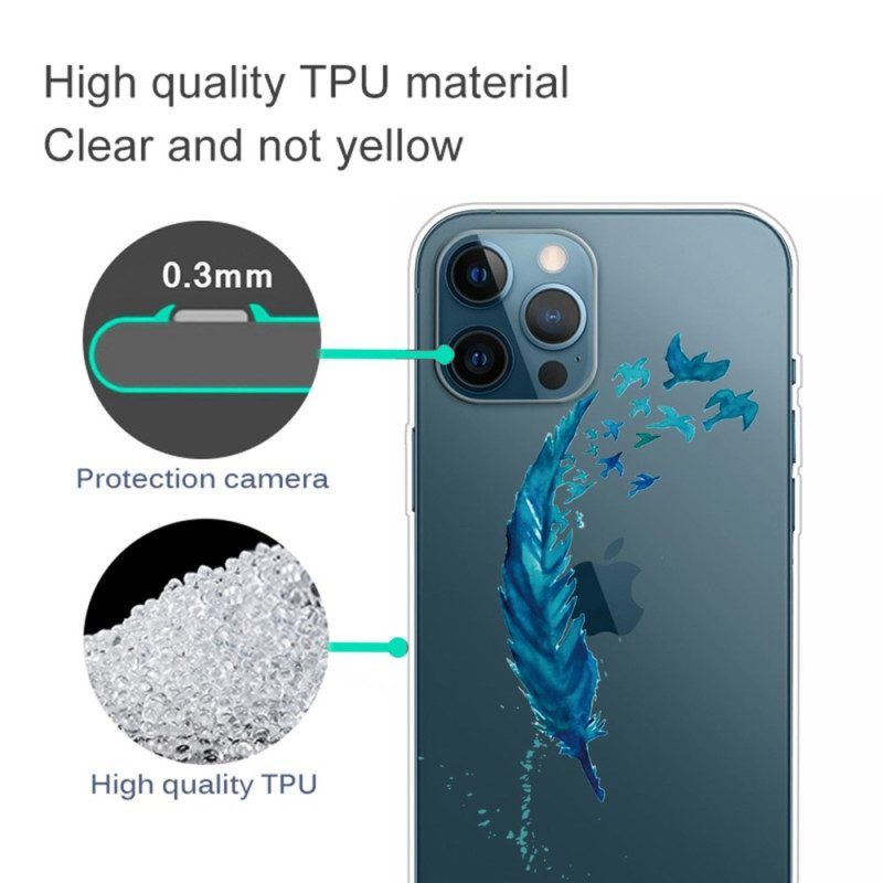 Handyhülle Für iPhone 14 Pro Transparente Feder