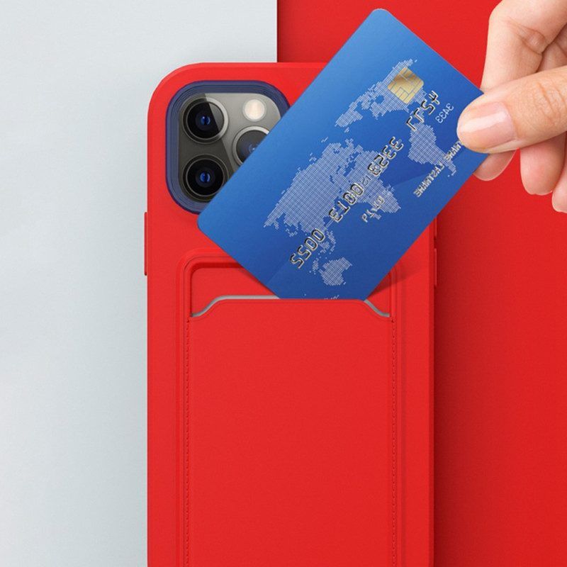 Handyhülle Für iPhone 14 Pro Zweifarbiger Kartenhalter