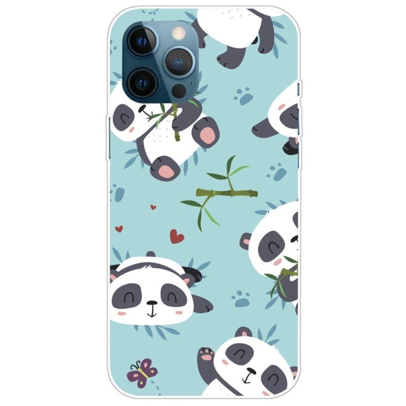Hülle Für iPhone 14 Pro Ein Haufen Pandas