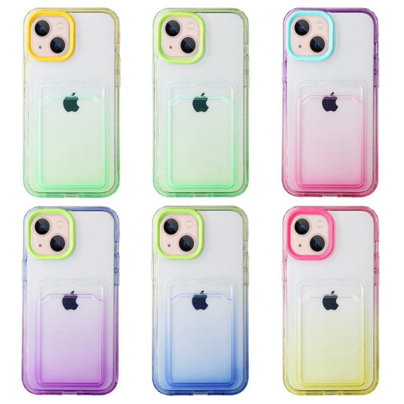 Hülle Für iPhone 14 Pro Kartenhalter Mit Farbverlauf