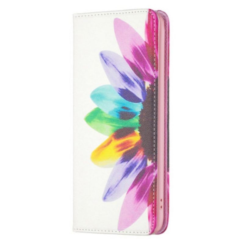 Schutzhülle Für iPhone 14 Pro Flip Case Aquarellblume